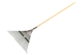 SPRING RAKE W/ WOOD HANDLE