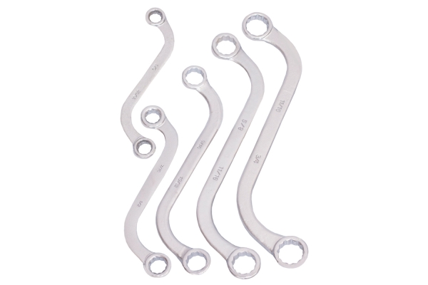 5-PC S TYPE WRENCH, 3/8"-3/4"