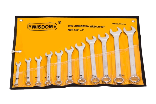 11-PC COMBO WRENCH, 3/8"-1"
