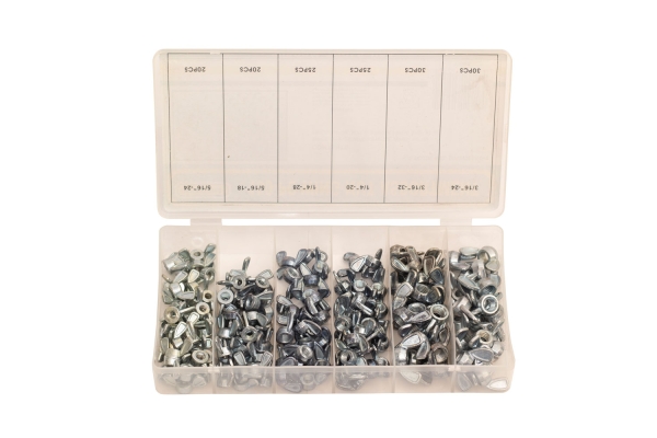 150 PC WING NUT ASSORTMENT, 6 SIZE