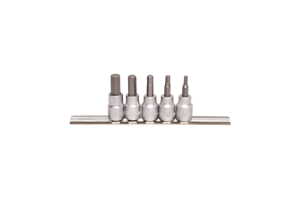 5-PC 3/8" DR. HEX BIT METRIC