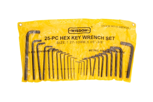 25-PC HEX KEY WRENCH
