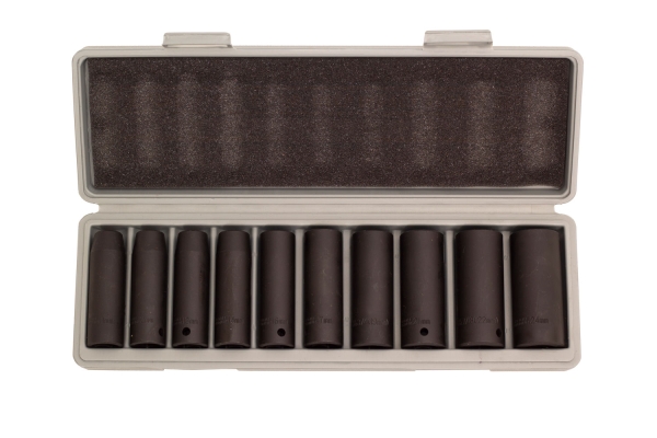 11-PC 1/2" DEEP IMPACT SOCKET, METRIC