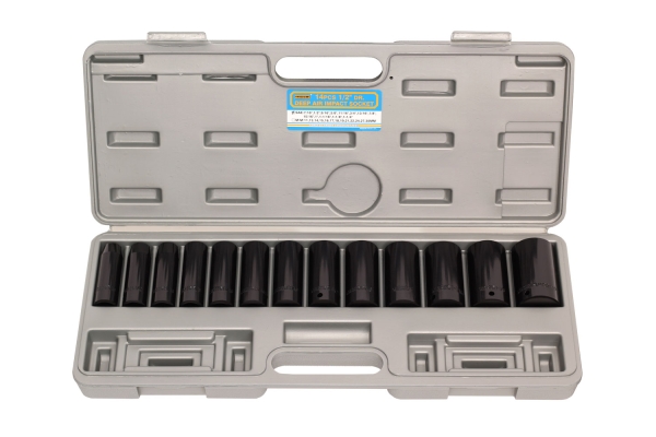 14-PC 1/2" DEEP IMPACT SOCKET, SAE