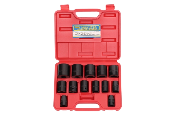 14-PC 1/2" SHALLOW IMPACT SOCKET, SAE