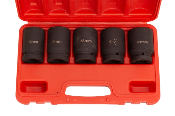 5PC 1" DR. BUDD WHEEL SOCKET SET