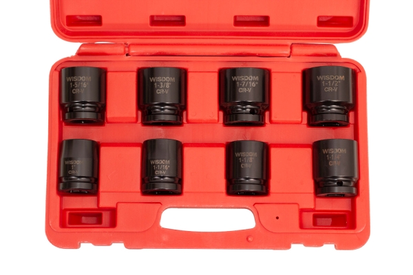 9-PC 3/4" SHALLOW IMPACT SOCKET, SAE