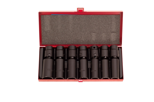 8-PC 1/2" DEEP IMPACT UNIVERSAL SOCKET, METRIC