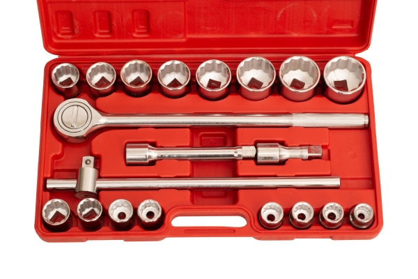 21-PC 3/4" DR. SOCKET SET, 12 POINT, 19-50 MM