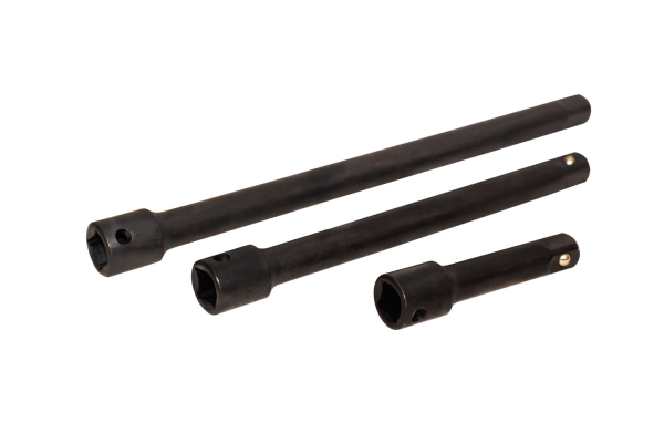 3-PC 1/2" DR. IMPACT EXTENSION BAR 3"-6"-8"