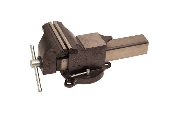8" STEEL VISE, SWIVEL BASE