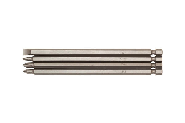 4-PC 6" LONG POWER BIT SET