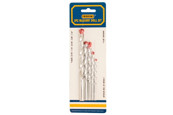 5-PC MASONRY DRILL SET