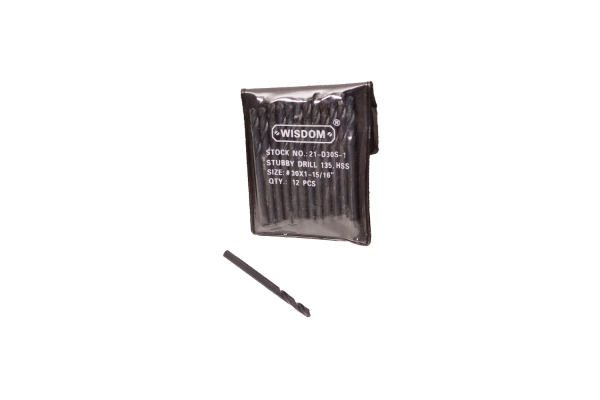 # 30 STUBBY DRILL BIT, 135 DEGREE, 12PC/PK
