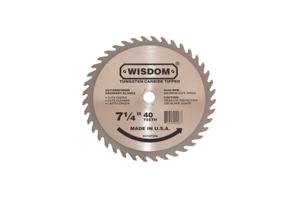 7 1/4"X40T, CIR. SAW BLADE, WISDOM