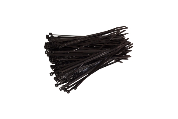 6" BLACK UV CABLE TIE, 1000/BAG