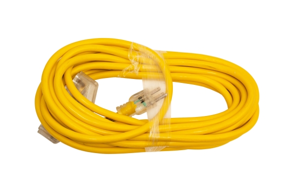 12G/3 x 25' TRI-TAP EXT. CORD W/LIGHT