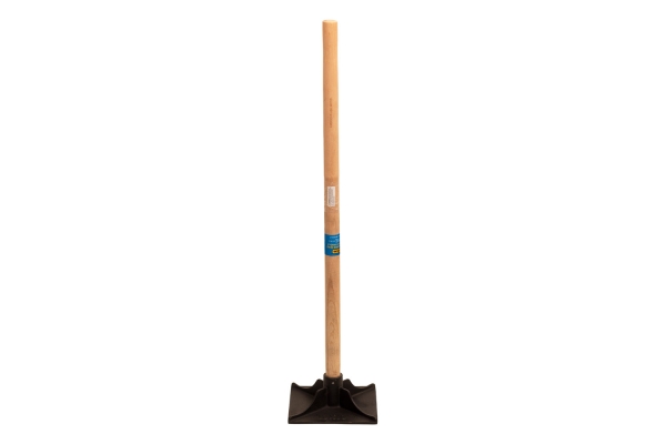 10" x 10" TAMPER WITH 42" WOOD HANDLE