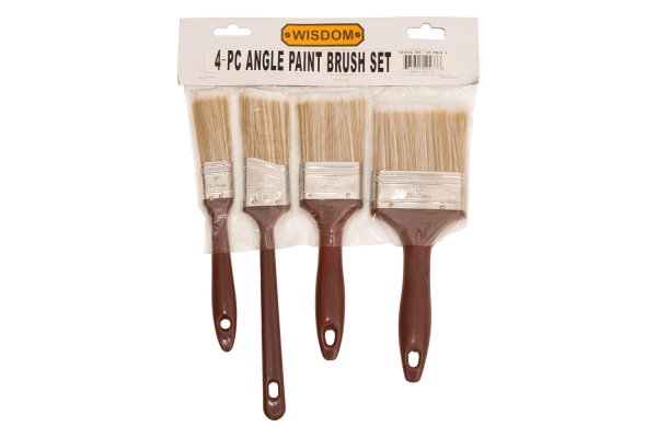 4-PC ANGLE PAINT BRUSH W/ POUCH