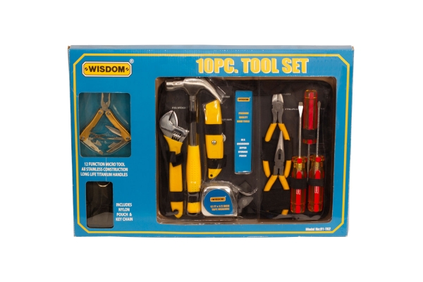 10-PC HOUSEHOLD TOOL SET