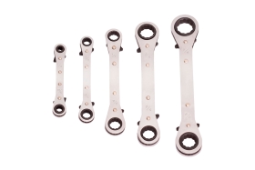 5-PC RACHET BOX WRENCH, 1/4"-7/8"