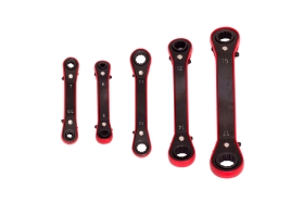 5-PC RATCHET OFFSET BOX WRENCH, 5.5-17MM