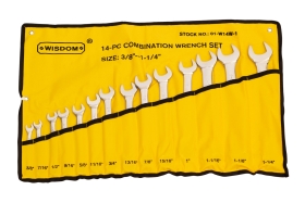 14-PC COMBO WRENCH, 3/8"-1 1/4"