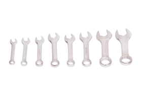 8-PC STUBBY WRENCH, 7/16" - 1"