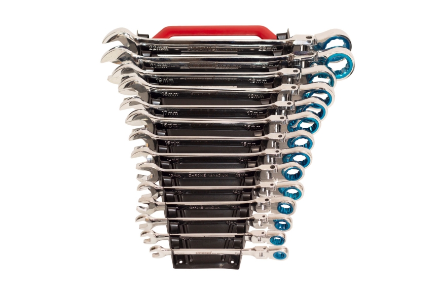 14-PC FLEXIBLE HEAD RATCHETING WRENCH, METRIC