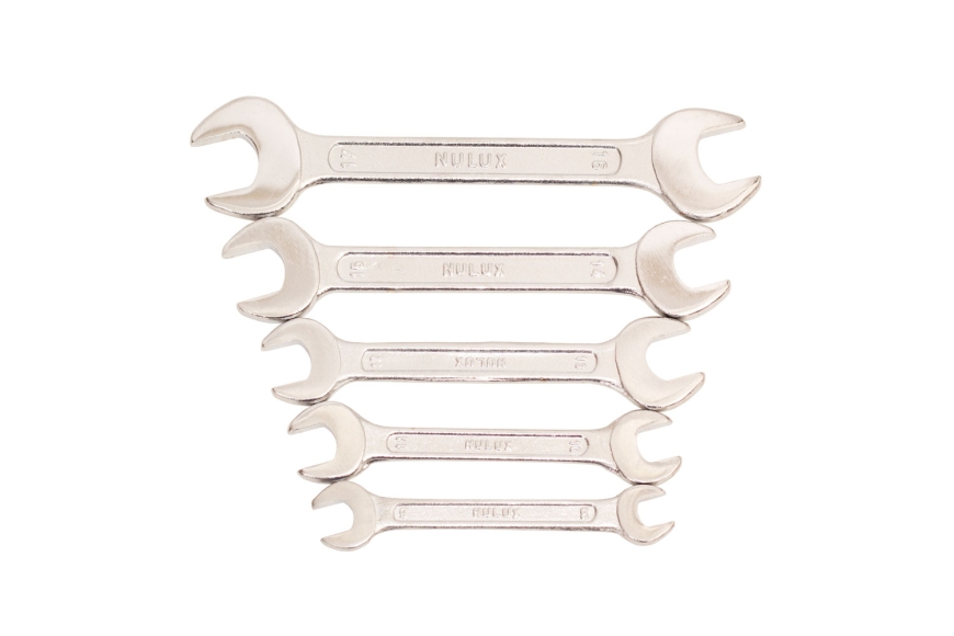 5-PC OPEN END WRENCH 8-17mm, CARD