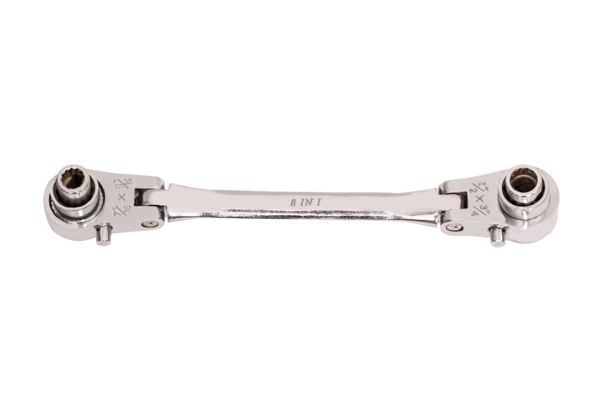 8 IN 1 RATCHET SOCKET WRENCH, 3/8"-13/16"