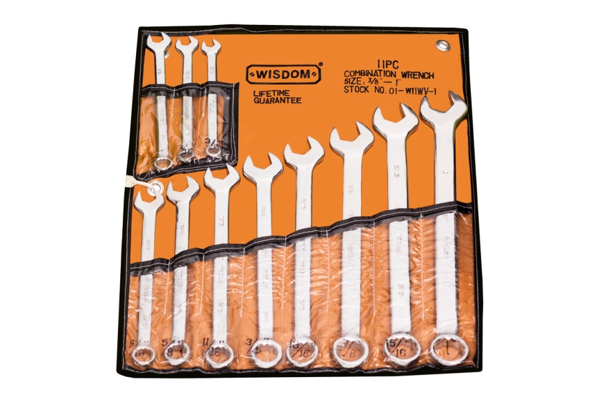 11-PC COMBO WRENCH V-LONG 3/8"-1"