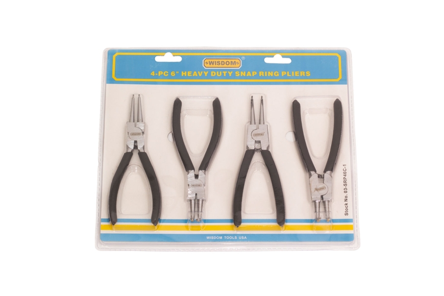4-PC 6" SNAP RING PLIER,DB.BLIST
