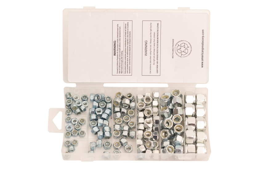 150 PC NYLON LOCK NUT ASSORTMENT