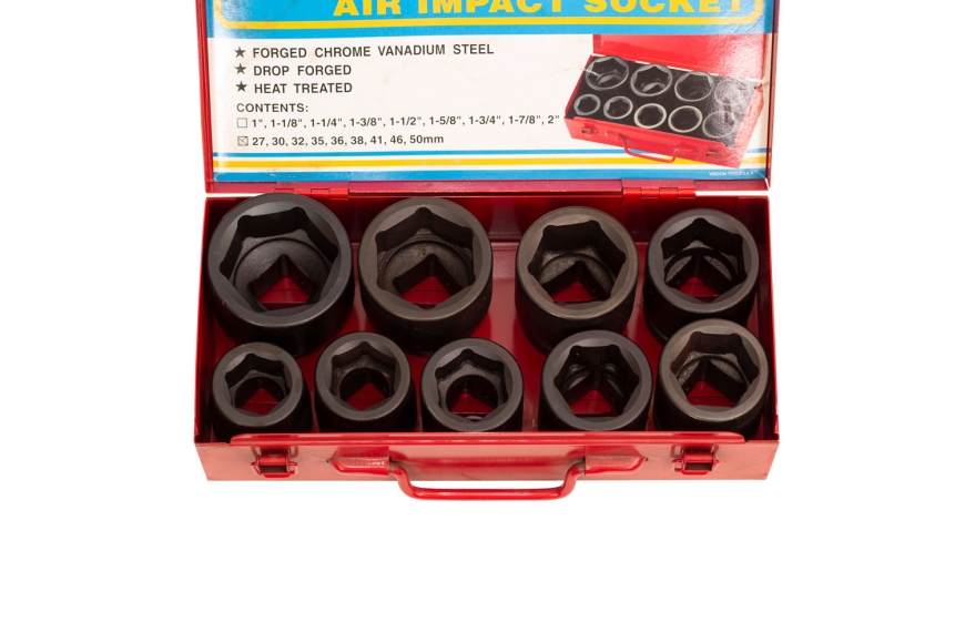 10-PC 1" DR. SHALLOW IMPACT SOCKET, METRIC
