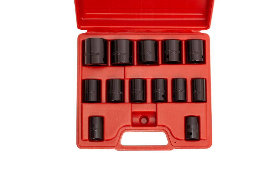 14-PC 1/2" SHALLOW IMPACT SOCKET, METRIC