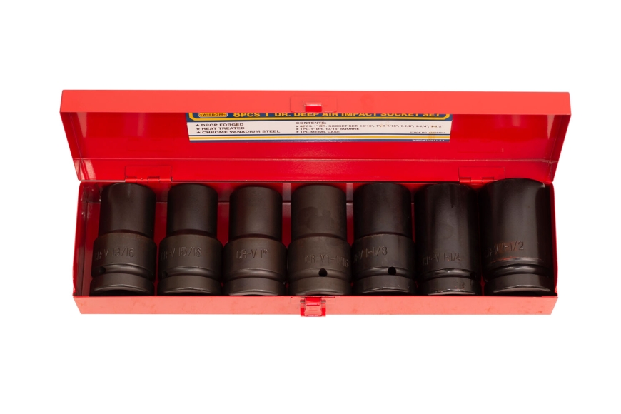thumbnail image 2 of 8pc Impact Socket Adapter Set 1/4in To 1in | Drop Forged CrV With Case 2 of 5