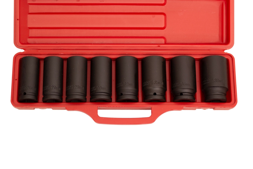 9PC 3/4" DEEP IMPACT SOCKET, METRIC