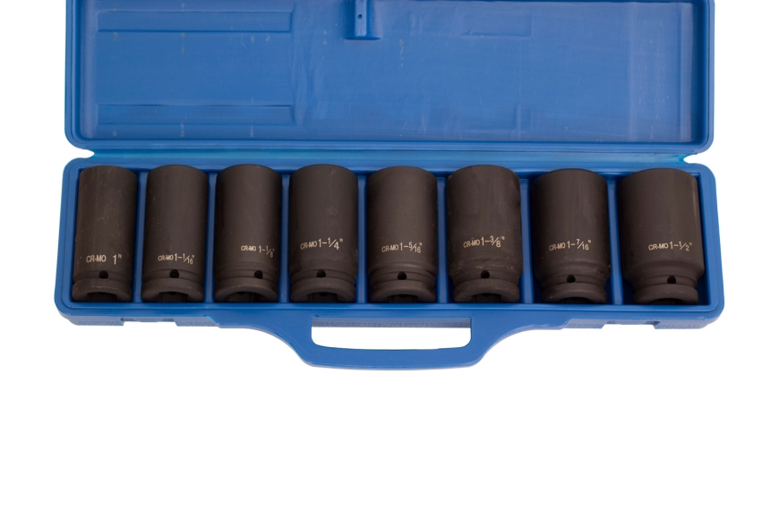 9-PC 3/4" DEEP IMPACT SOCKET, SAE