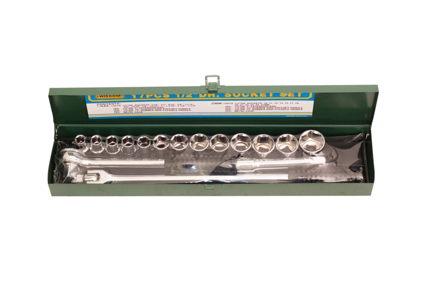 17-PC 1/2" SOCKET SET, METRIC