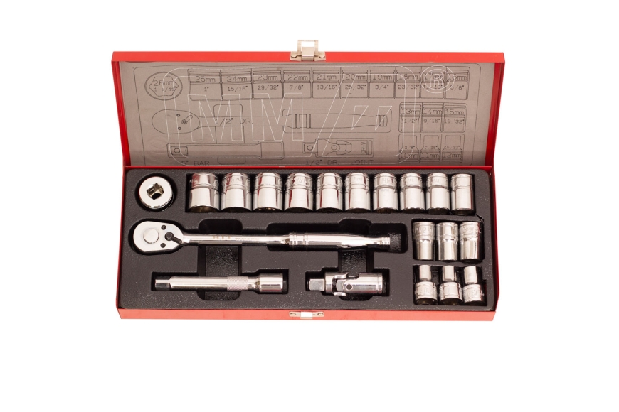 "HIT" 20-PC 1/2" DR. DUAL USE SOCKET SET