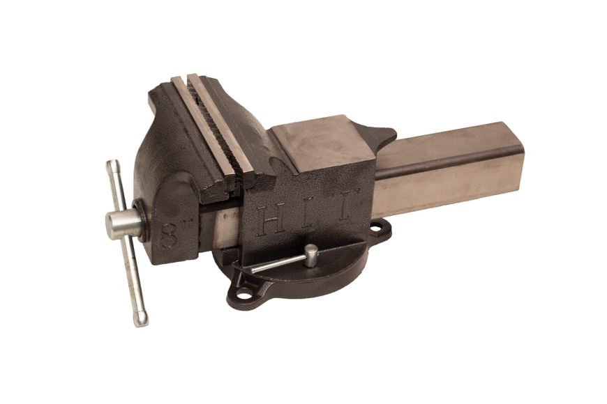 8" STEEL VISE, SWIVEL BASE