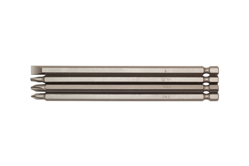 4-PC 6" LONG POWER BIT SET