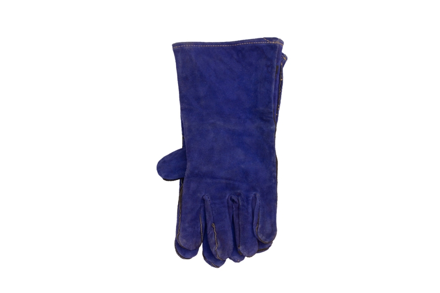 14" WELDING GLOVE, BLUE, THREAD SPARK RESIST