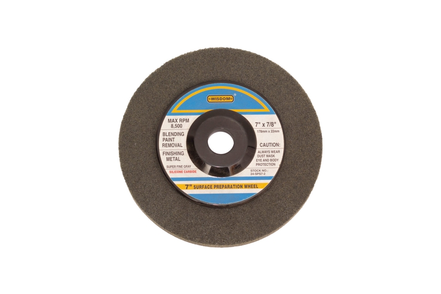 7" SURFACE PREP WHEEL, SILICON, GRADE #320,