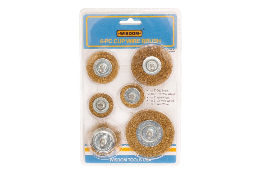6-PC STEEL WIRE WHEEL BRUSH KIT