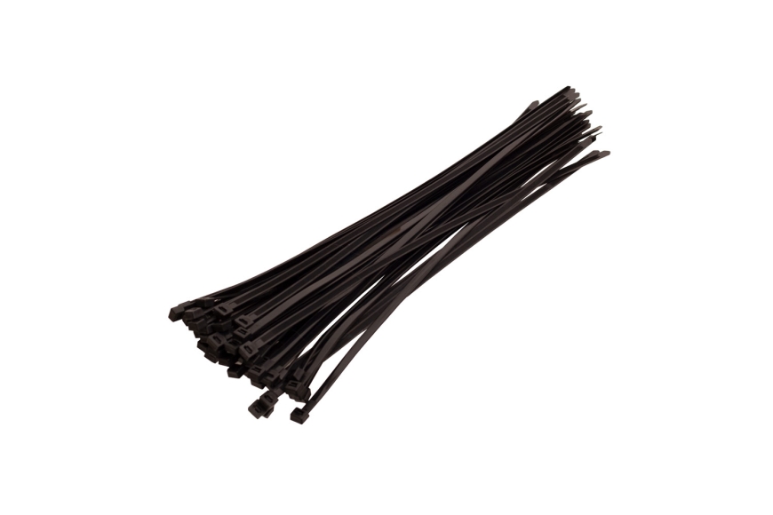 24" BLACK UV CABLE TIE, 50PC/BAG