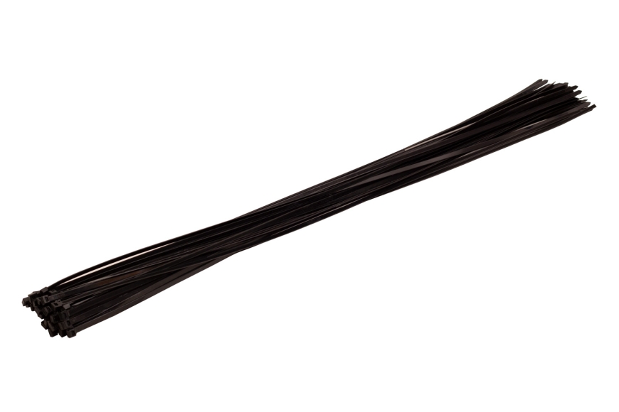 48" BLACK UV CABLE TIE, 50PC/BAG
