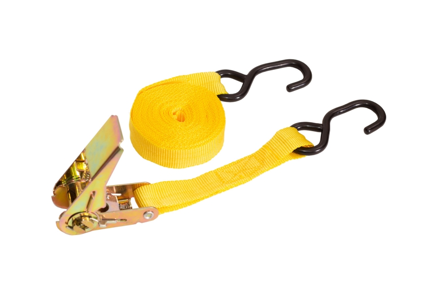 1" x 15' RATCHET CARGO LASH, S HOOKS