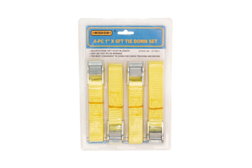 4-PC 1" x 6' TIE DOWN